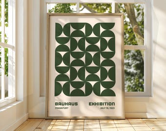 Bauhaus Exhibition Poster: Geometric Wall Art Print