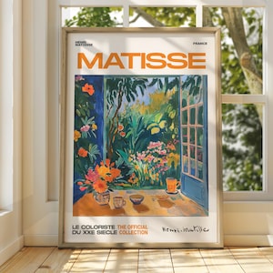 Henri Matisse Patio Floral Art - Wydruk wystawowy - Wydruk galeryjny - Klasyczny wydruk artystyczny - Sztuka Matisse&#39;a - Wydruk Henri Matisse&#39;a - Malarstwo fowistyczne