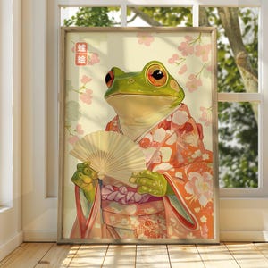 Japanese Vintage Frog Art - Matsumoto Hoji Wall Art - Animal Poster - Funny Animal Print - Japanese Wall Art - Frog Poster - Frog Wall Art