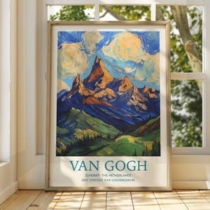 Vincent Van Gogh Kunst - Impressionistische Kunst - Berühmter Kunstdruck - Van Gogh Druck - Sternenklare Nacht - Van Gogh Himmel Kunst - Van Gogh Malerei - Blumen