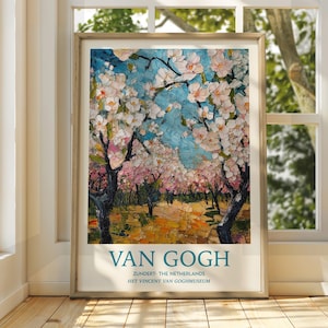 Vincent Van Gogh Kunst - Impressionistische Kunst - Berühmter Kunstdruck - Van Gogh Druck - Sternenklare Nacht - Van Gogh Himmel Kunst - Van Gogh Malerei - Blumen