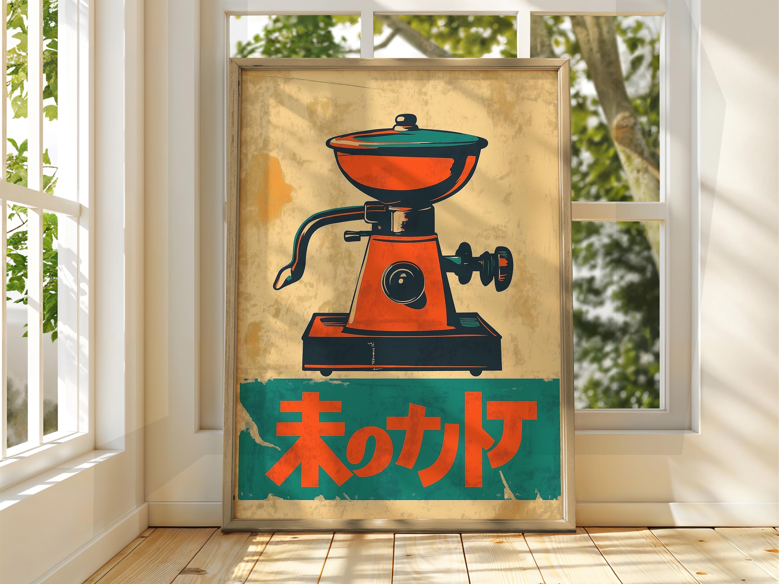 Japanese Coffee Advert Poster: Retro Japan Wall Art - Etsy