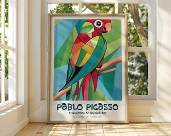 Pablo Picasso Parrot Art Print – Cubism Surrealism Gallery Decor