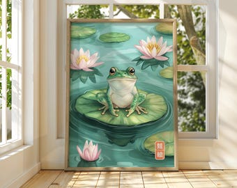 Japanese Vintage Frog Art - Matsumoto Hoji Wall Art - Animal Poster - Funny Animal Print - Japanese Wall Art - Frog Poster - Frog Wall Art