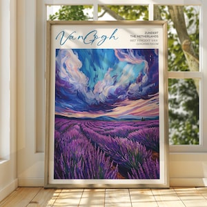 Vincent Van Gogh Kunst - Impressionistische Kunst - Berühmter Kunstdruck - Van Gogh Druck - Sternenklare Nacht - Van Gogh Himmel Kunst - Van Gogh Malerei - Blumen
