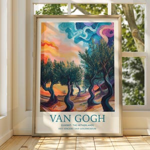 Vincent Van Gogh Kunst - Impressionistische Kunst - Berühmter Kunstdruck - Van Gogh Druck - Sternenklare Nacht - Van Gogh Himmel Kunst - Van Gogh Malerei - Blumen