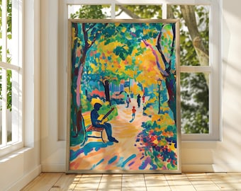Henri Matisse Style Floral Art - Exhibition Print - Gallery Print - Classic Art Print - Matisse Art - Henri Matisse Print - Fauvism Painting