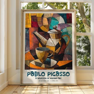 Pablo Picasso Art - Exhibition Print - Cubism Art Print - Surrealism Art - Picasso Poster - Abstract Art - Gallery Home Decor - Picasso Cafe