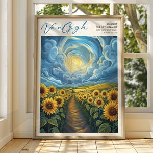 Vincent Van Gogh Kunst - Impressionistische Kunst - Berühmter Kunstdruck - Van Gogh Druck - Sternenklare Nacht - Van Gogh Himmel Kunst - Van Gogh Malerei - Blumen