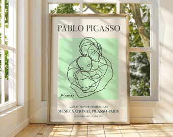 Picasso Art Poster, Picasso Wall Art, Picasso Exhibition Print