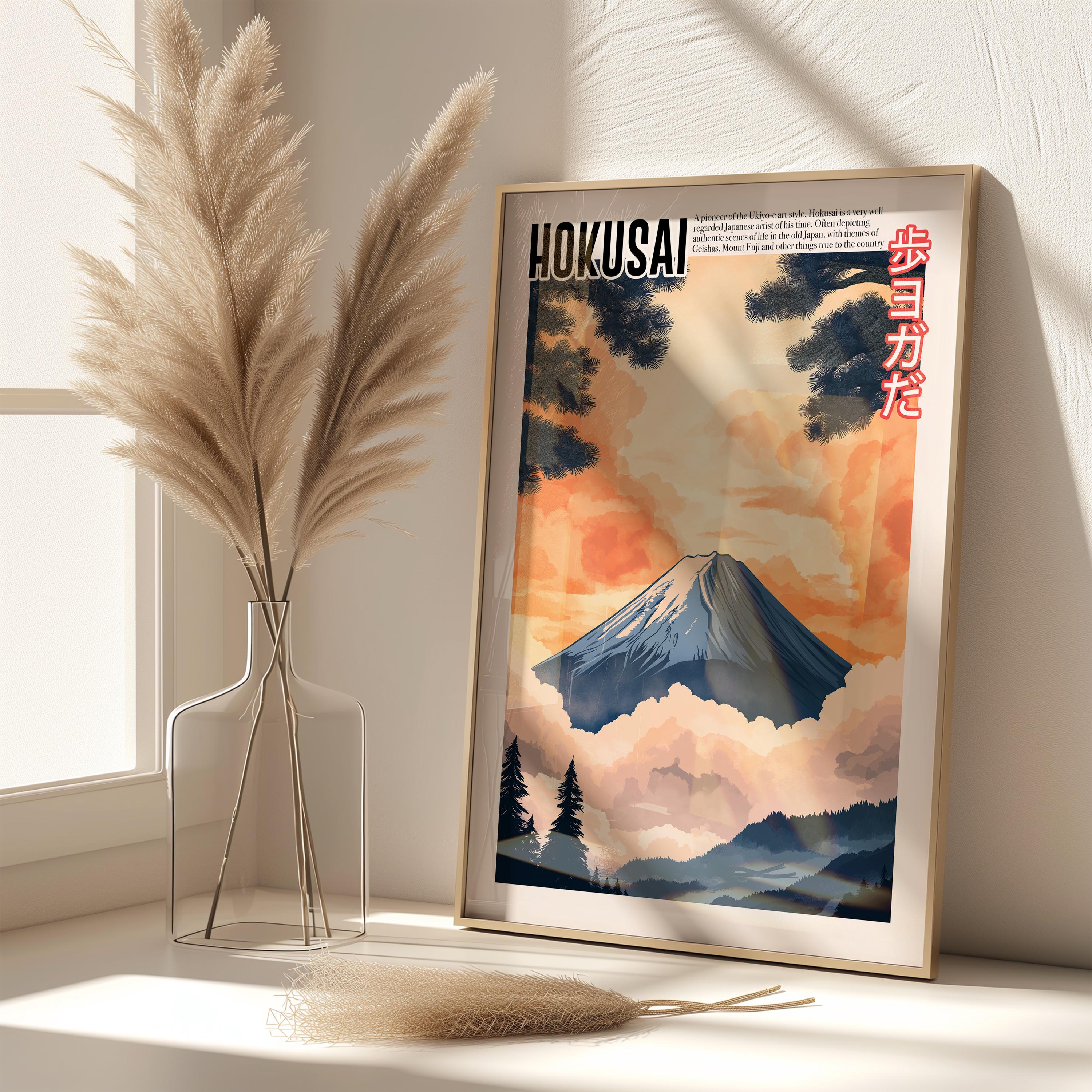 Vintage Japanese Art - Ukiyo-e Poster - Katsushika Hokusai Print ...