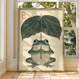 Japanese Vintage Frog Art - Matsumoto Hoji Wall Art - Animal Poster - Funny Animal Print - Japanese Wall Art - Frog Poster - Frog Wall Art