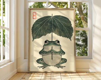 Japanese Vintage Frog Art - Matsumoto Hoji Wall Art - Animal Poster - Funny Animal Print - Japanese Wall Art - Frog Poster - Frog Wall Art