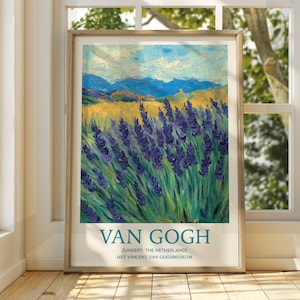 Vincent Van Gogh Kunst - Impressionistische Kunst - Berühmter Kunstdruck - Van Gogh Druck - Sternenklare Nacht - Van Gogh Himmel Kunst - Van Gogh Malerei - Blumen