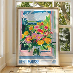 Florero en la ventana Henri Matisse - Póster de exposición - Impresión de galería - Impresión de arte floral - Arte Matisse - Póster de Henri Matisse - Arte fauvista