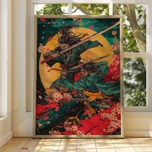 Samurai Battle Japanese Art - Ukiyo-e Poster - Utagawa Kuniyoshi Print - Japanese Art - Japan Poster - Utagawa Kuniyoshi Art - Vintage War
