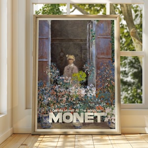 Claude Monet Poster - Camille Monet at the Window Print - Monet Print - Vintage French Home Decor - Famous Art - Impressionism Art - Gallery