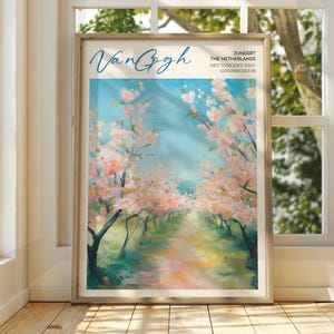 Vincent Van Gogh Kunst - Impressionistische Kunst - Berühmter Kunstdruck - Van Gogh Druck - Sternenklare Nacht - Van Gogh Himmel Kunst - Van Gogh Malerei - Blumen