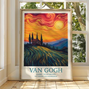 Vincent Van Gogh Kunst - Impressionistische Kunst - Berühmter Kunstdruck - Van Gogh Druck - Sternenklare Nacht - Van Gogh Himmel Kunst - Van Gogh Malerei - Blumen