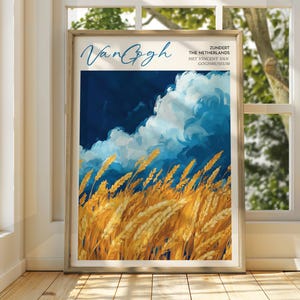 Vincent Van Gogh Kunst - Impressionistische Kunst - Berühmter Kunstdruck - Van Gogh Druck - Sternenklare Nacht - Van Gogh Himmel Kunst - Van Gogh Malerei - Blumen