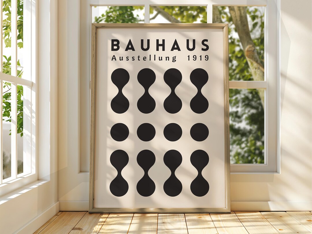 Bauhaus Exhibition Poster: Geometric Gallery Wall Art - Etsy