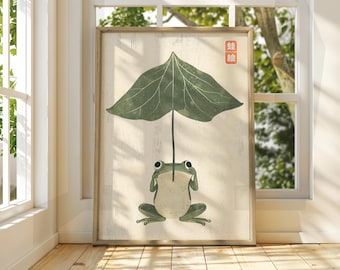 Japanese Vintage Frog Art - Matsumoto Hoji Wall Art - Animal Poster - Funny Animal Print - Japanese Wall Art - Frog Poster - Frog Wall Art