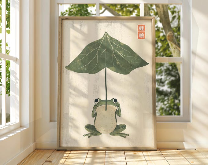 Japanese Frog Matsumoto Hoji Toad Set of 3 Woodblock Art Print ...