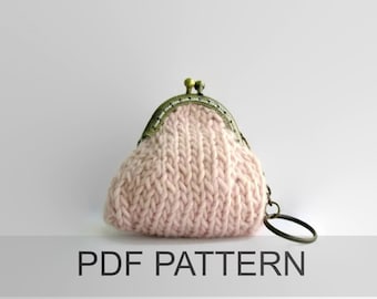 Coin Purse PDF Knitting Digital Pattern, Instant Download, English Instructions