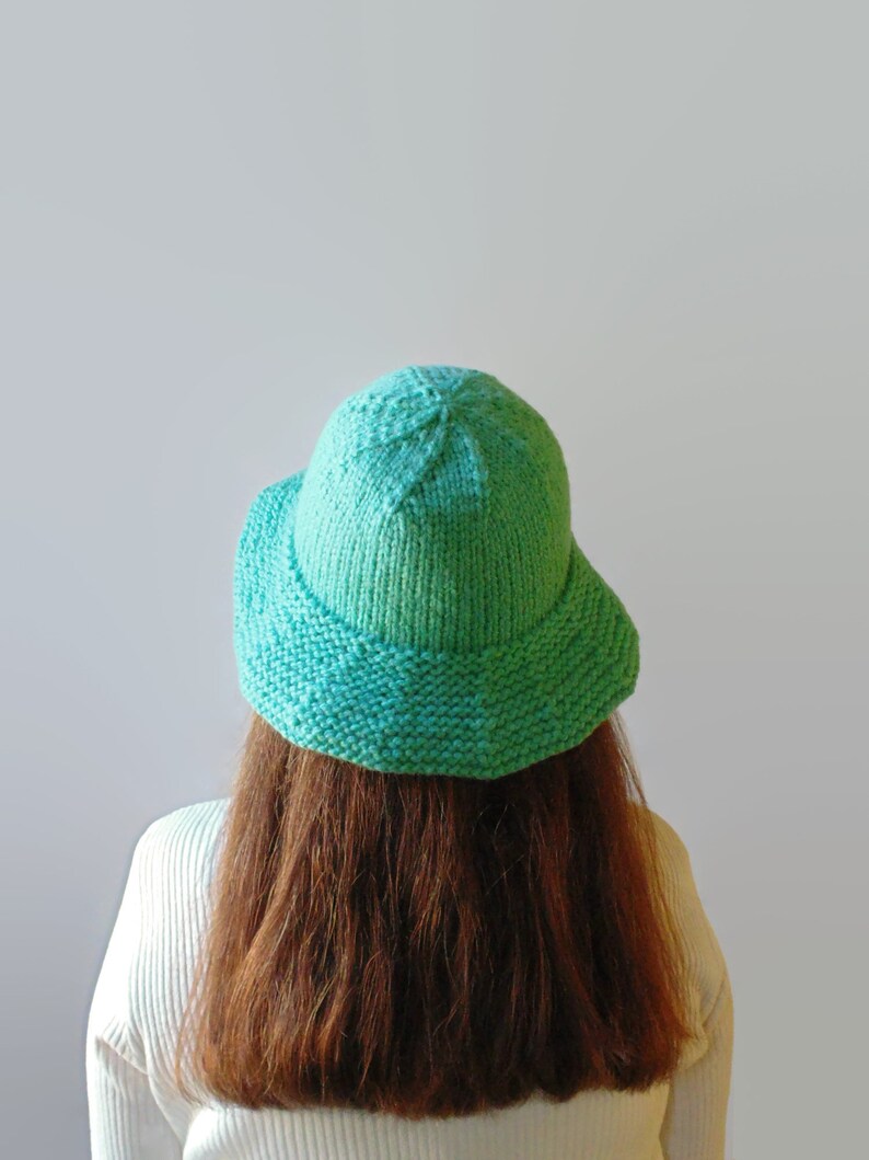 Mint Green Wool Knit Bucket Hat for Women Etsy