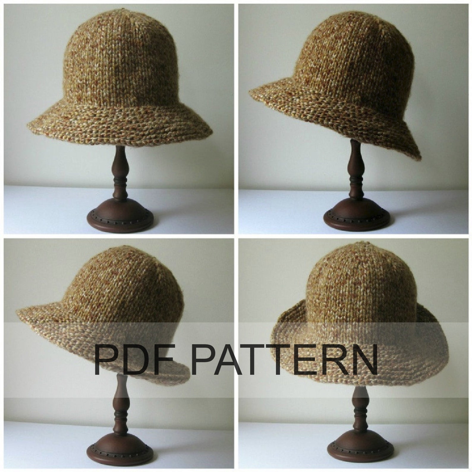 Bucket Hat PDF Knitting Pattern How to Make a Bucket Hat Etsy Canada