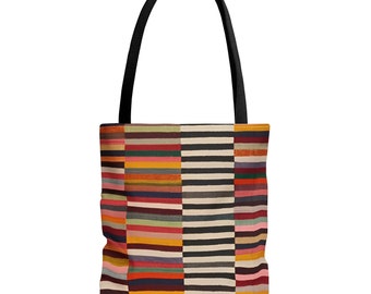 Cheerful Rainbow Stripes Tote Bag, Stylish and Durable, Perfect for Everyday Use, Colorful Gift for Her