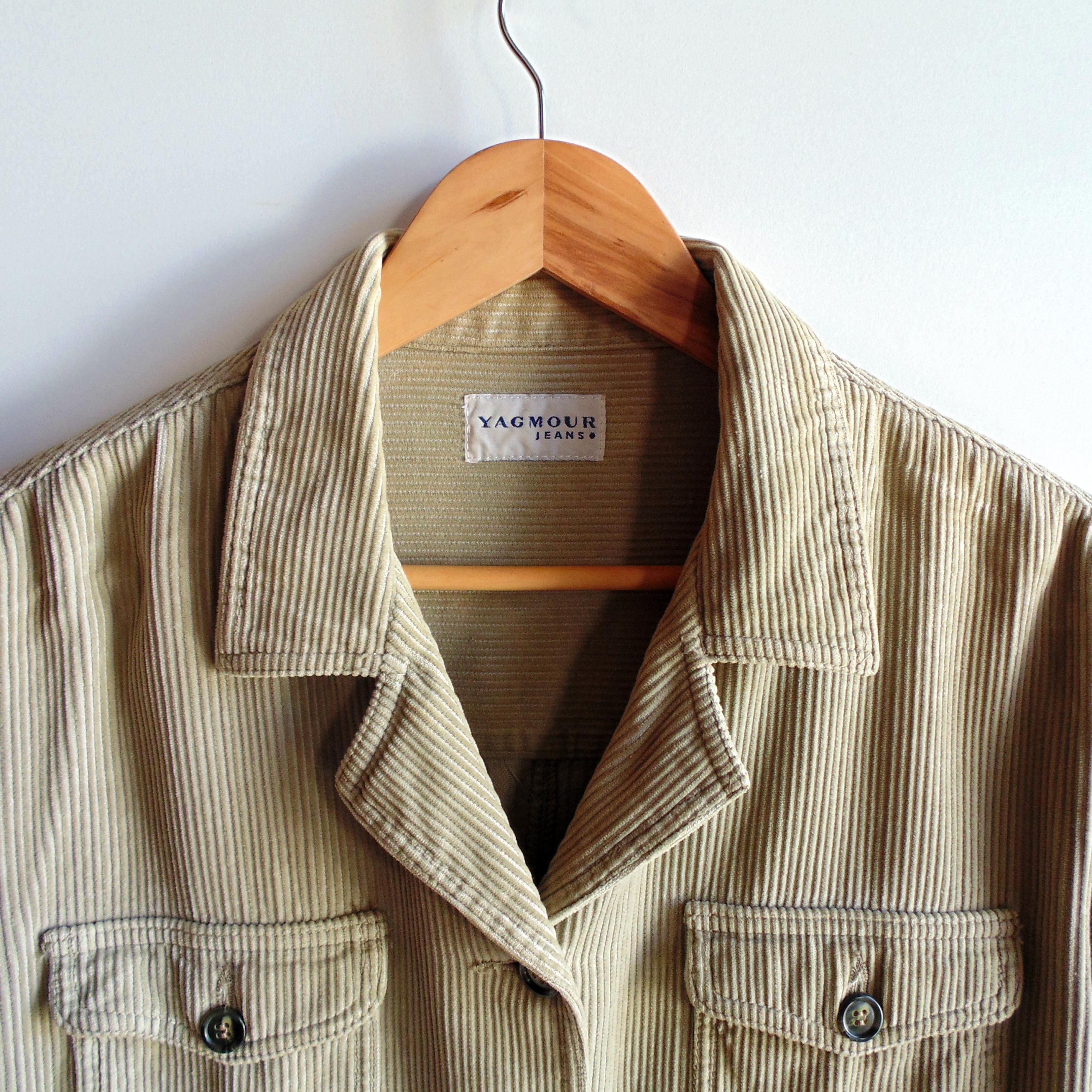 Beige Corduroy Women Jacket Etsy