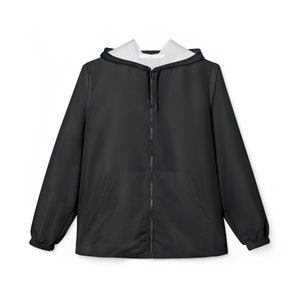 Black Windbreaker Jacket - Lightweight Unisex Outerwear, Versatile Everyday Jacket, Perfect Gift for Him or Her