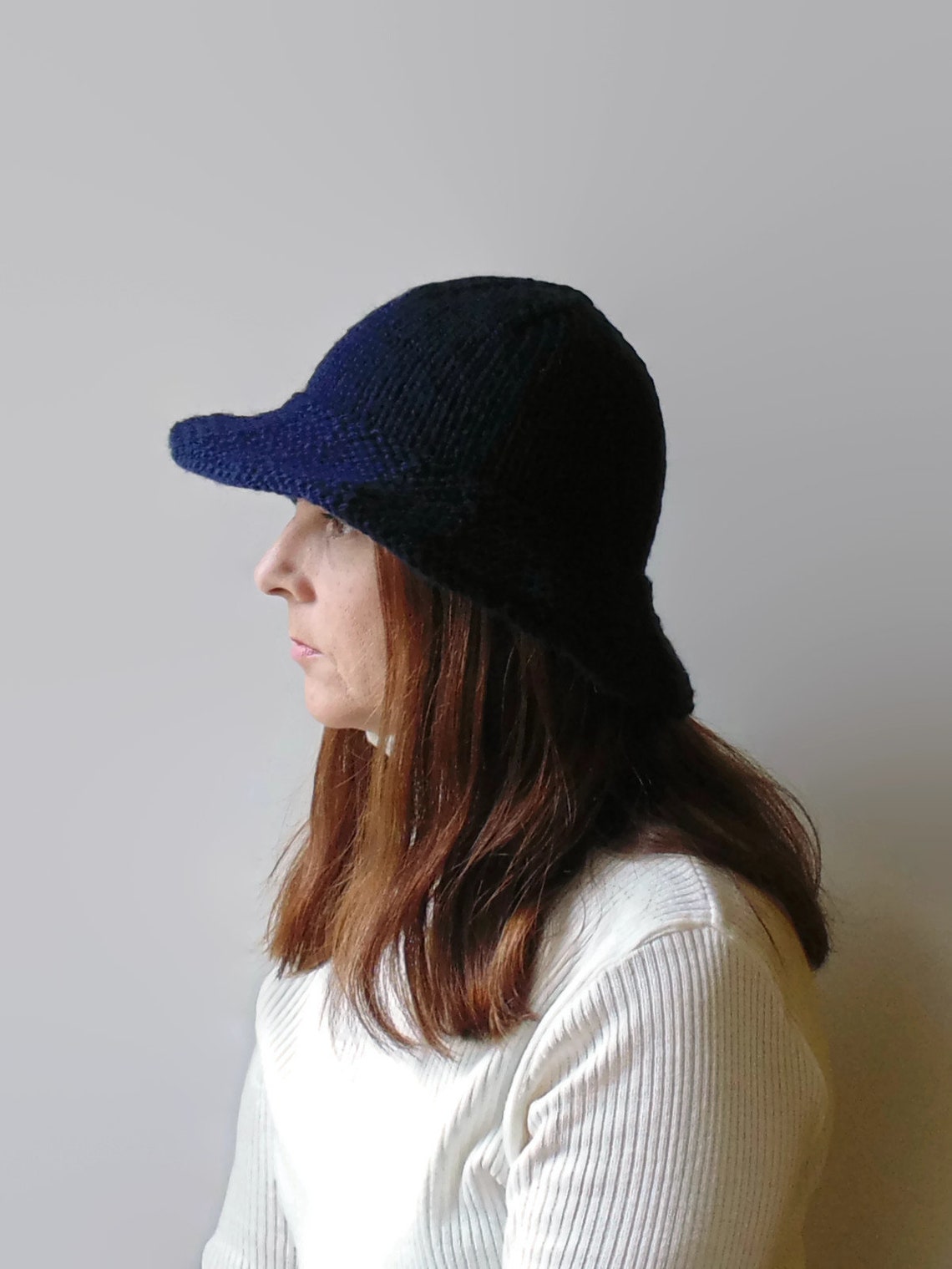 Navy Blue Womens Bucket Hat Winter Hat Woman Cloche Hat Etsy