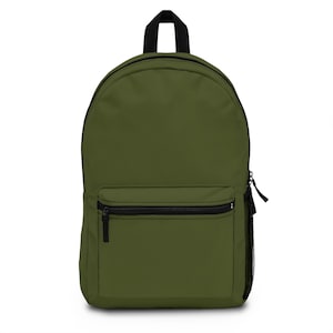 Army Green Backpack: Military Style Polyester Bag for Travel