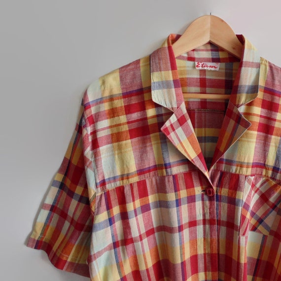 Plaid Cotton Shirtdress