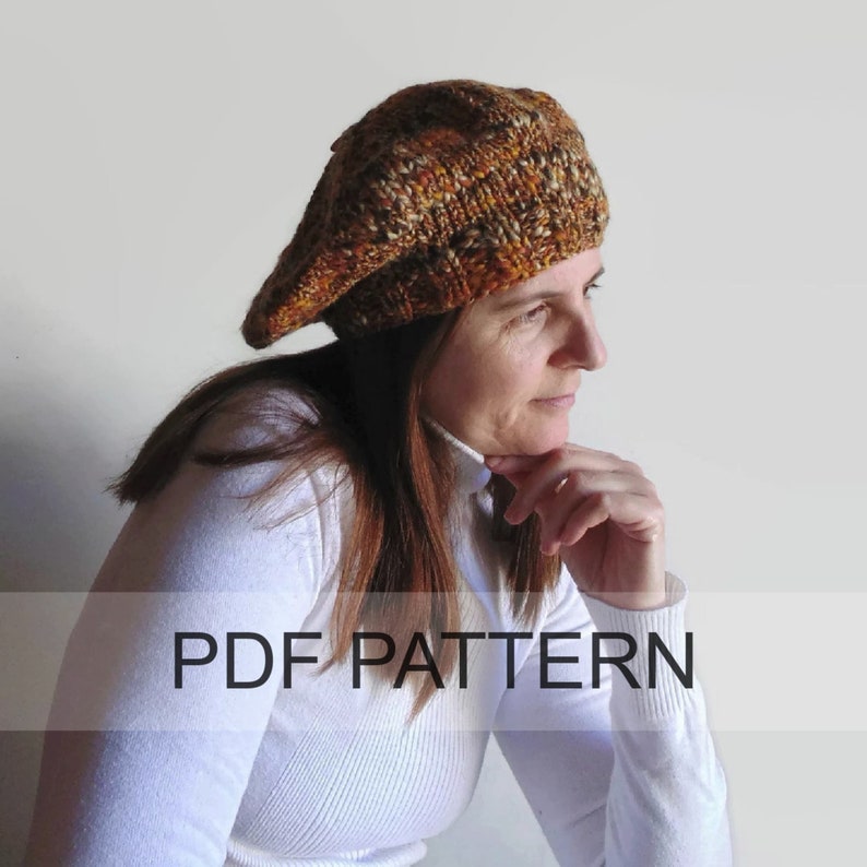 Beret Hat PDF Knitting Pattern How to Make a Beret Tam Hat Etsy