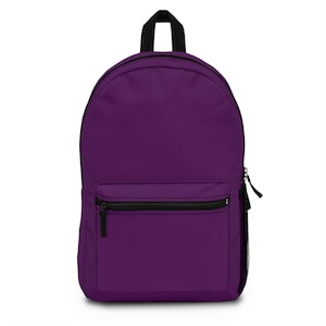 Tyrian Purple Backpack - Stylish Travel Bag, Trendy Bookbag, Fashionable School Backpack, Unique Daypack, Hipster Rucksack