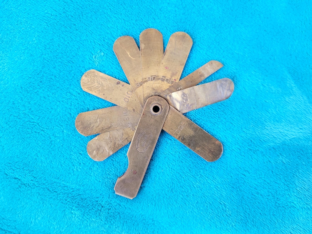 Vintage Brass Thickness Feeler Gauge - Etsy