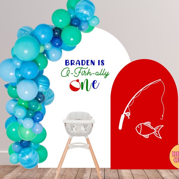 Ofishally One 1st Birthday Smocked Romper: Boys Fishing Theme Outfit