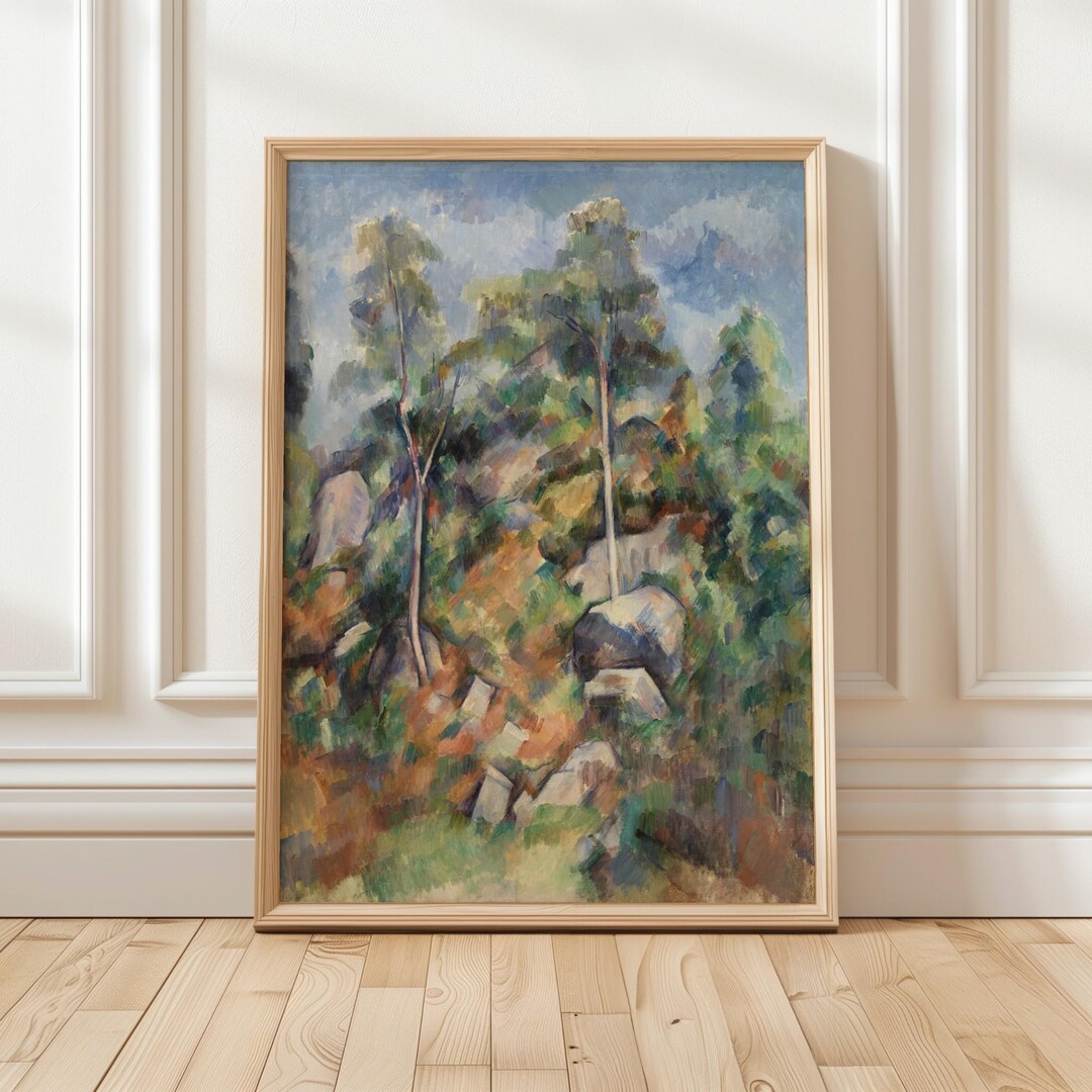 Paul Cézanne Print rocks and Trees rochers Et Arbres Cézanne 1904 ...