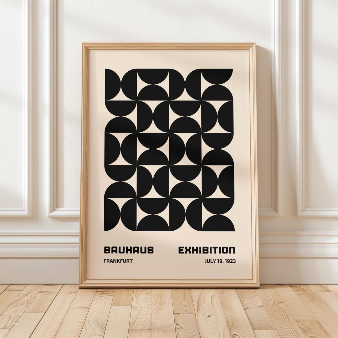 Vintage Bauhaus Exhibition Poster July 19, 1923 Frankfurt Art Print ...