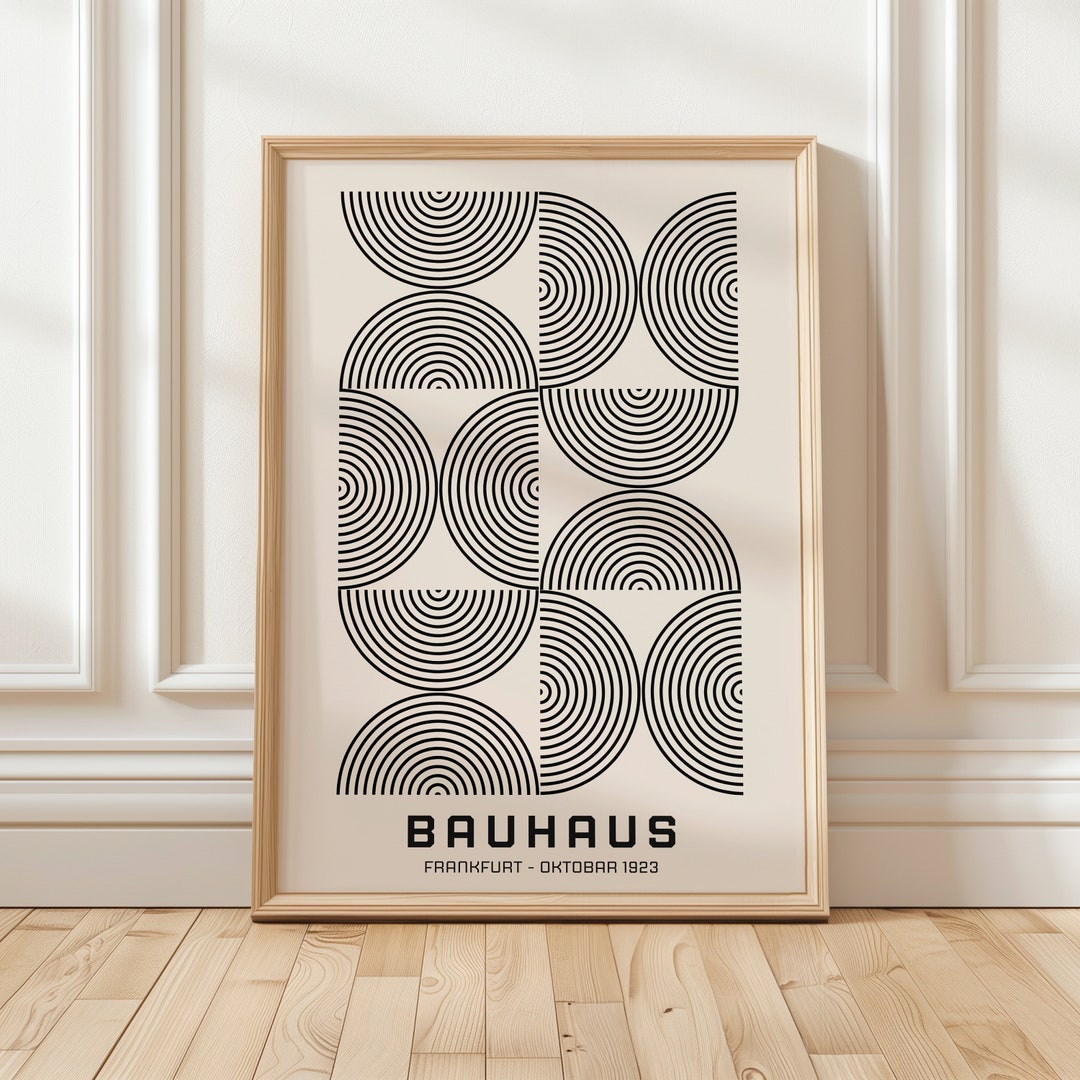 Vintage Bauhaus Exhibition Poster – October 1923 Frankfurt Art Print ...
