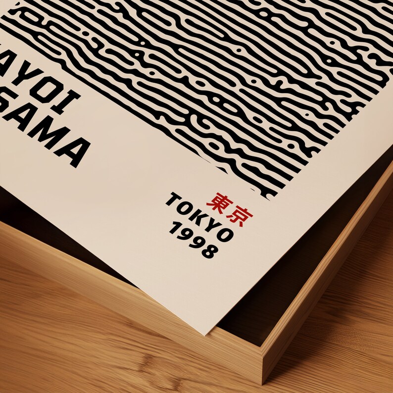 Affiche D'Art Rétro Yayoi Kusama - Exposition Tokyo 1998 - Impression Qualité Musée 210gsm