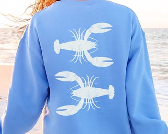 Sudadera de langosta: estética de pescador, estilo inspirado en el océano costero.