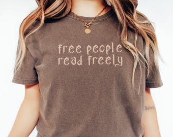 Free People Read Freely Shirt: Librariancore, Gift For Reader
