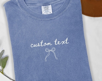 Custom Text Shirt: Personalized Comfort Colors Tee, Minimalist T-shirt