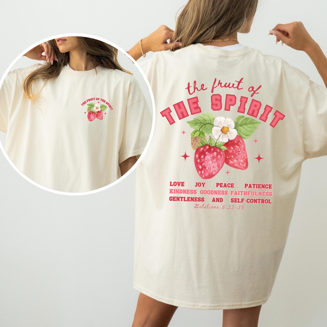 Fruit of the Spirit Shirt Strawberry Cottagecore Shirt Fruits of the ...