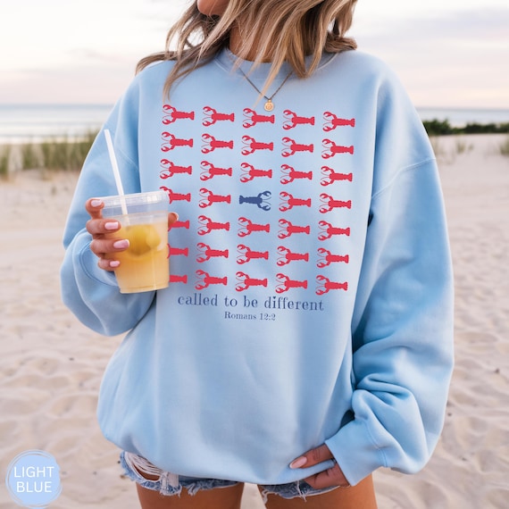 Called to Be Different Lobster Sweatshirt, Coastal Christian Crewneck, Romans 12:2 Shirt, New England Lobster Gift
