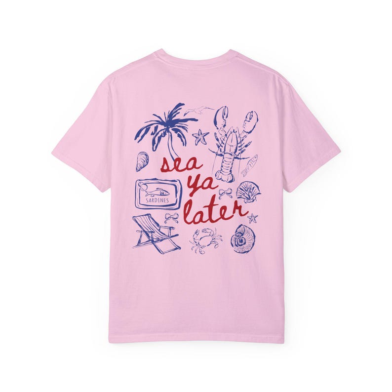 Camiseta estética de pescador "Mar Ya Luego", camiseta de sardinas, camiseta de pescado enlatado, camiseta de conchas marinas, camiseta estética costera, camiseta de langosta Oceancore, camiseta de conchas marinas de playa Blossom